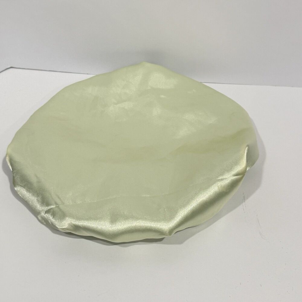 Handmade Satin Sleep Bonnet Tie Closure Reversible Blue Yellow Hair Cap - Picture 3 of 10
